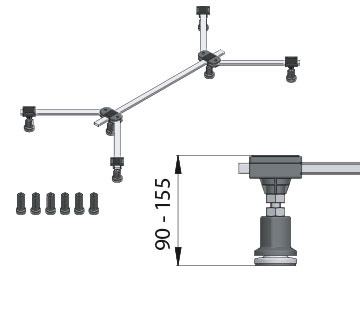 Duschwannenfuß DWF-6 GIGA flat +