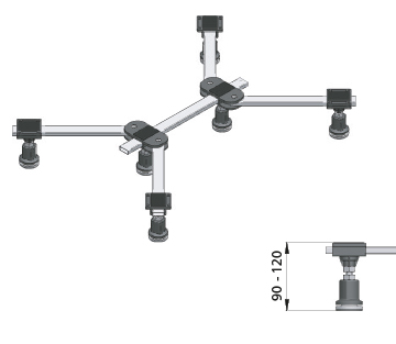 Duschwannenfuß DWF-6 GIGA flat